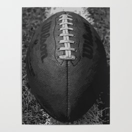 Big American Football - black &white Poster