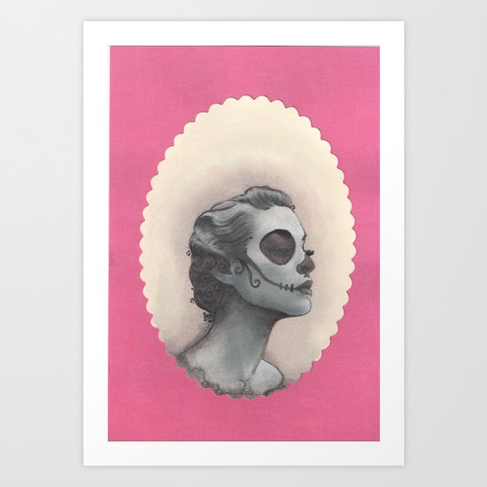 dia de los muertos portrait Art Print