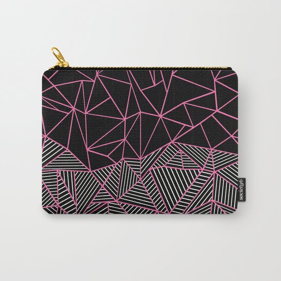Ab Half an Half Black and Pink Carry-All Pouch
