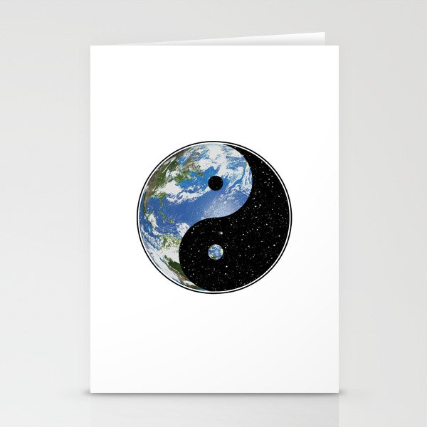 Earth / Space Yin Yang Stationery Cards