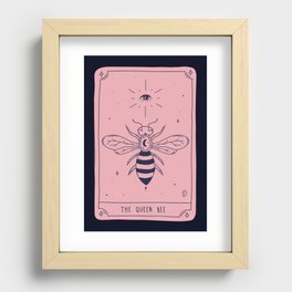 Tarot Card | The Queen Bee Pink Recessed Framed Print