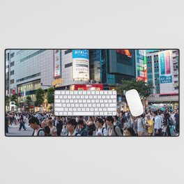 Japan Photography - Busy Crosswalk In The City Desk Mat