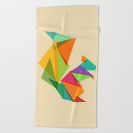 Fractal geometric Squirrel Beach Towel