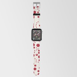 Red Dark Raspberry Spiral Dots Pattern Apple Watch Band