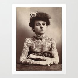 Maud Wagner Tattoo Photograph Art Print
