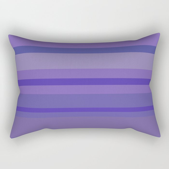 Periwinkle Blue Stripes Rectangular Pillow