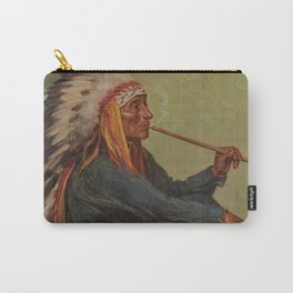 Chief Flat Iron smoking peace pipe Sioux First Nations American Indian portrait painting by Joseph Henry Sharp Carry-All Pouch | Sioux, Narragansett, Dakotas, Americanwest, Painting, Apache, Yurok, Peacepipe, Chief, Indians 