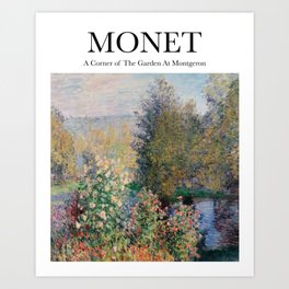 Monet - A Corner of The Garden At Montgeron Art Print