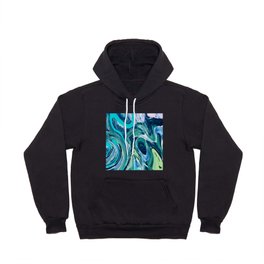 For Jayden: I colorful abstract painting in greens, purple, and blue by Alyssa Hamilton Art Hoody