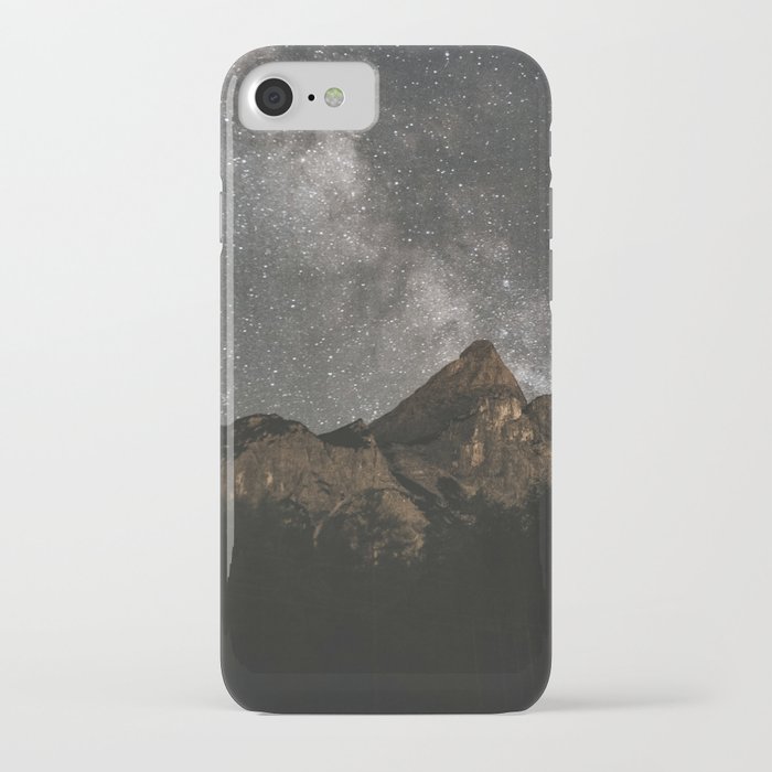 milky way over mountains - landscape photography iphone case