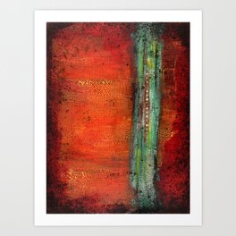 Abstract Copper Art Print