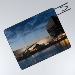 The Salthouse Dock At Night Picnic Blanket