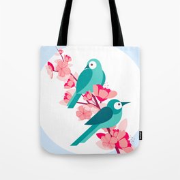spring birds and flowers Tote Bag
