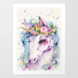 Little Unicorn Art Print