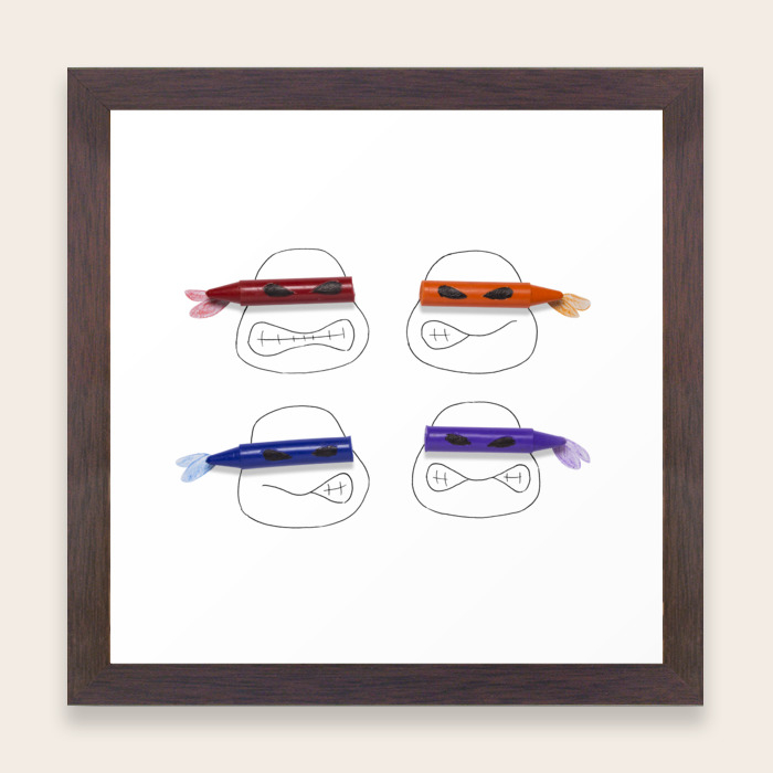 Crayola Ninja Turles Framed Art Print By Cintascotch Society6