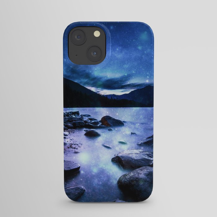 Magical Mountain Lake Blue iPhone Case