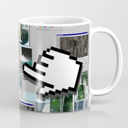 022 Coffee Mug | Paper, Grey, Collage, Hands, Popart, Digitalart, Digitalcollage, Modern, Vaporwave, Microsoftpaint 