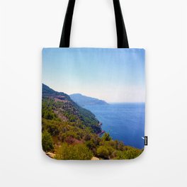 Spain Photography - Huge Mountains By The Blue Ocean  Tote Bag