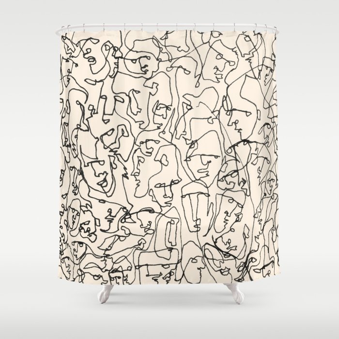 Many Faces Shower Curtain by 5wingerone | Society6