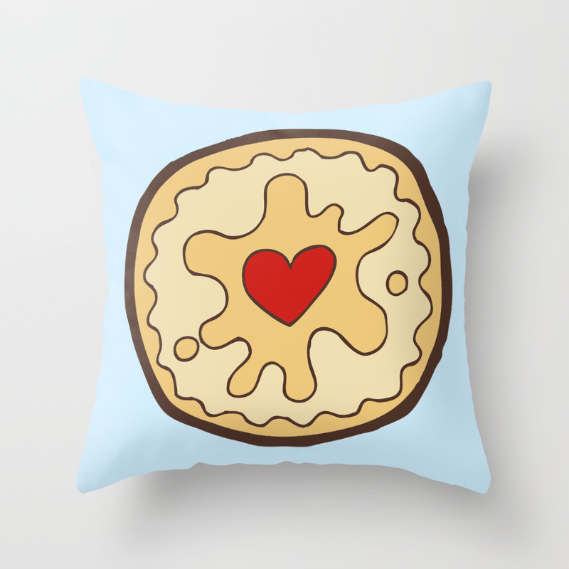 Jammy Dodger British Biscuit Throw Pillow By Evannave Society6