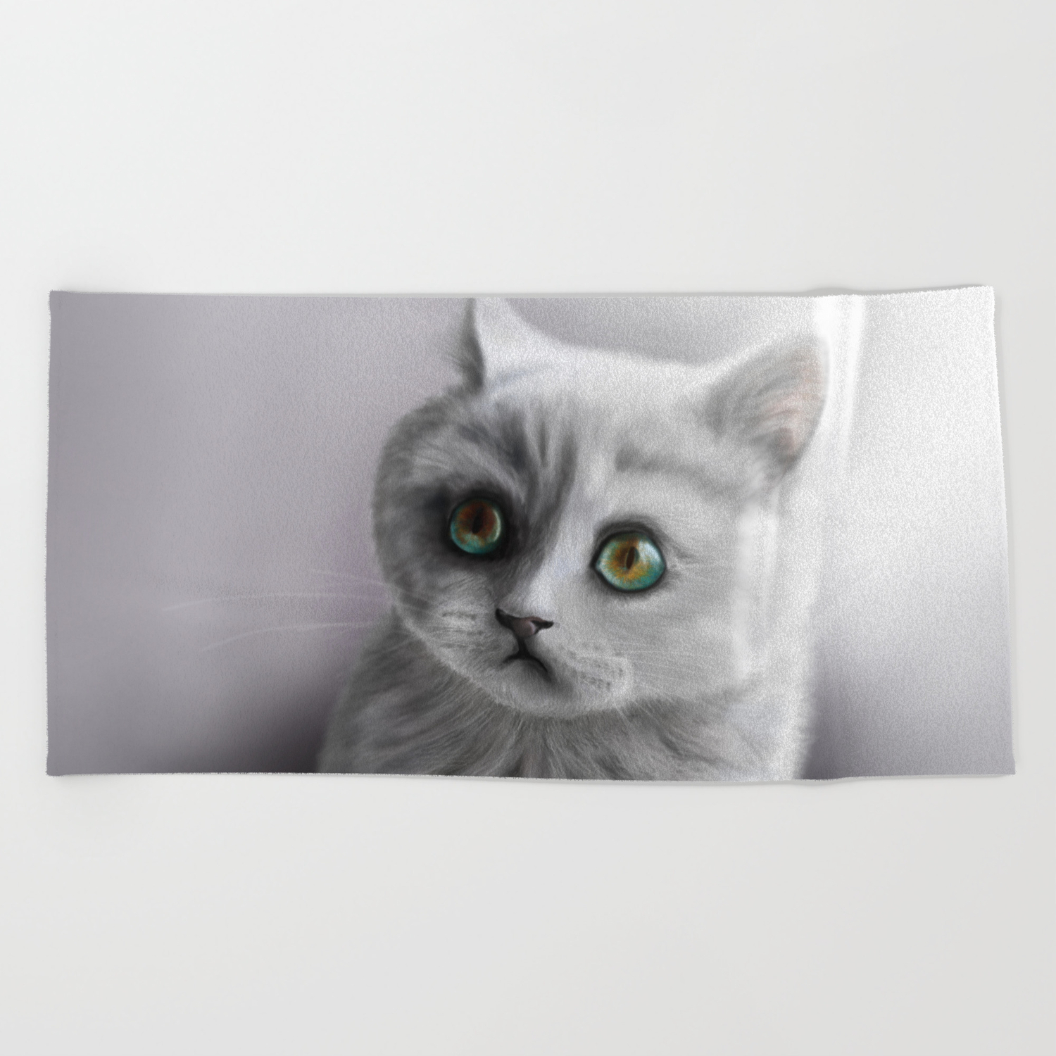 British Shorthair Kitten Agat Beach Towel By Agatmarek Society6