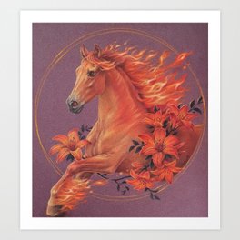 Fire Element Horse Art Print