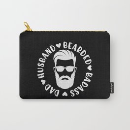 Dad Husband Bearded Badass Carry-All Pouch