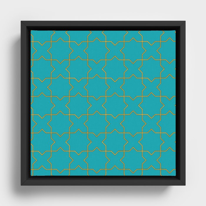 Beautiful Moroccan Pattern Design Framed Canvas