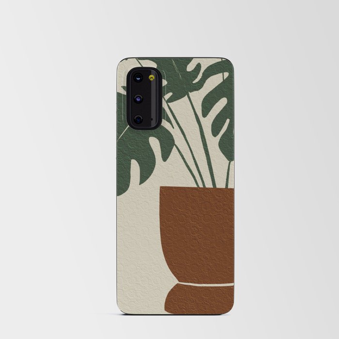 Monstera in Brown Pot Android Card Case