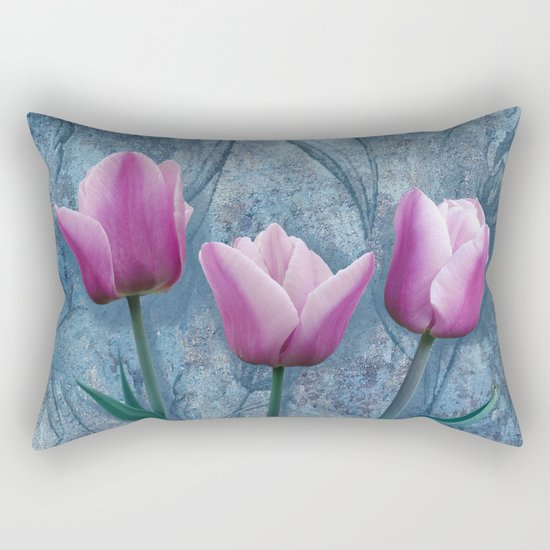 Pink tulips Rectangular Pillow