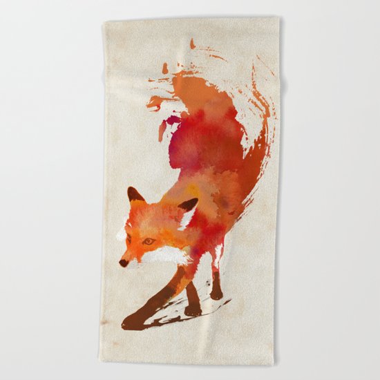 Vulpes vulpes Beach Towel