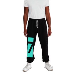 7 (WHITE & TURQUOISE NUMBERS) Sweatpants