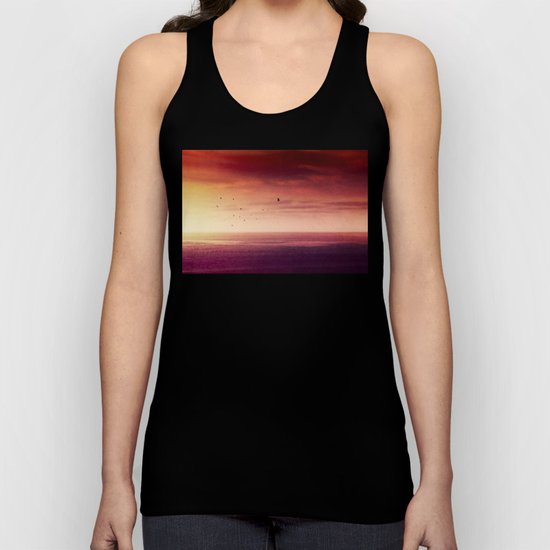 Red SunRise over the ATLANTIC Unisex Tank Top