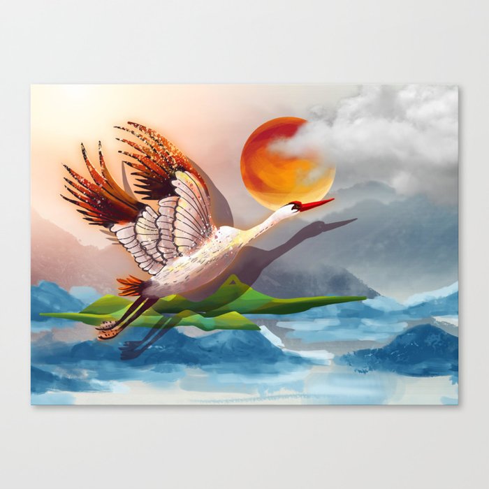 Colorful Phoenix Canvas Print