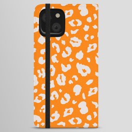Vibrant Leopard Pattern in Orange (xii 2021) iPhone Wallet Case
