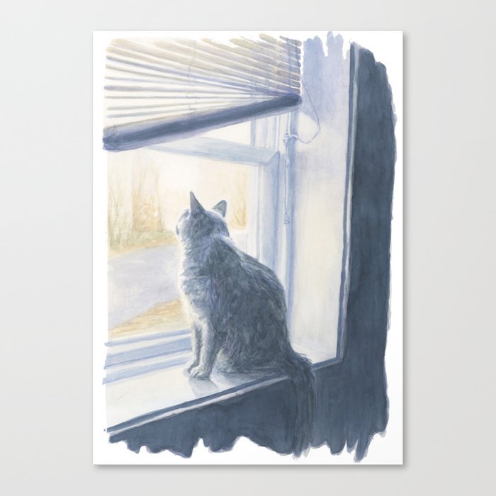 Cat in the Window Canvas Print