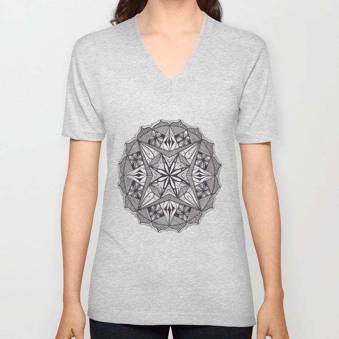 Abstract mandala V Neck T Shirt