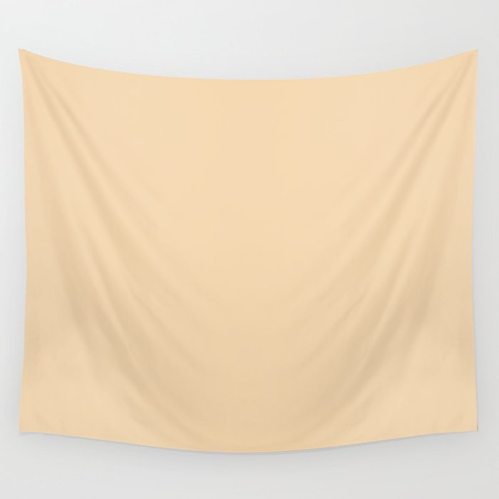 APRICOT GELATO COLOR. Warm pastel solid color Wall Tapestry