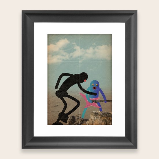 lotta per la musica Framed Art Print