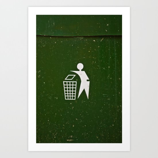Trash - Put here please! Art Print