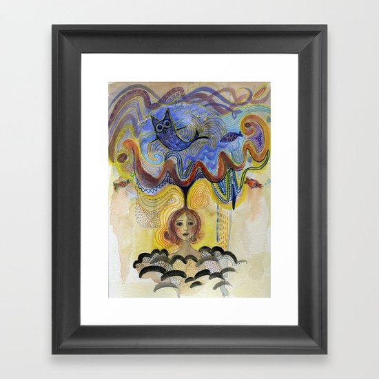 cloud of imagination Framed Art Print
