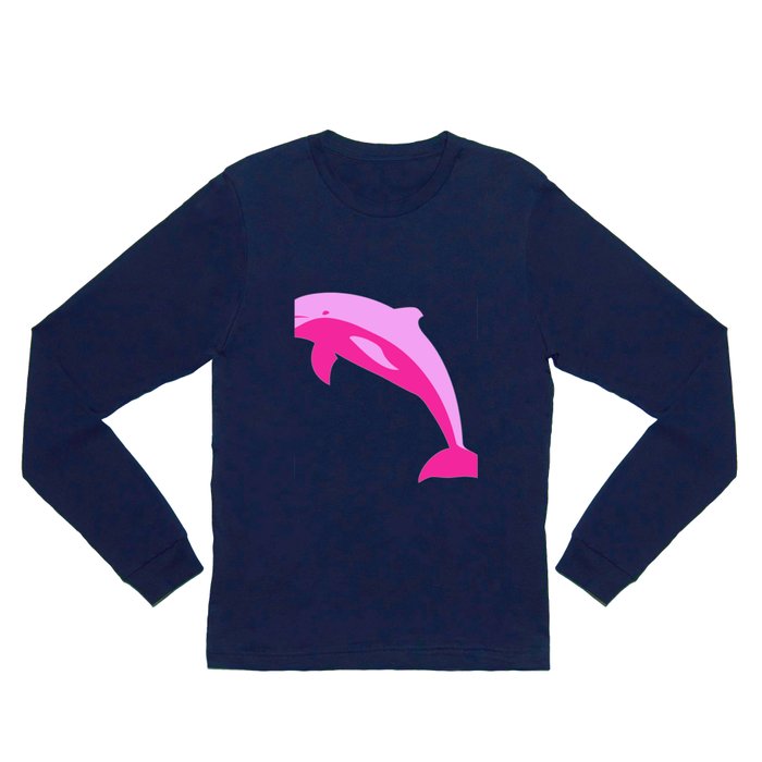 Dolphin Silhouette Long Sleeve T Shirt by Aaron-H | Society6