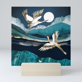 Midnight Cranes Mini Art Print