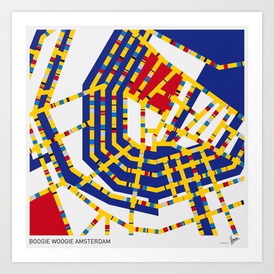 BOOGIE WOOGIE AMSTERDAM Art Print