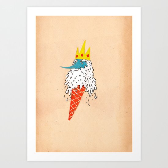 Ice king as an ice cream Art Print
