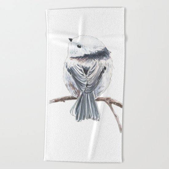 Tit bird Beach Towel