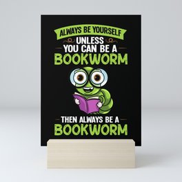 Reader Book Reading Bookworm Librarian Mini Art Print
