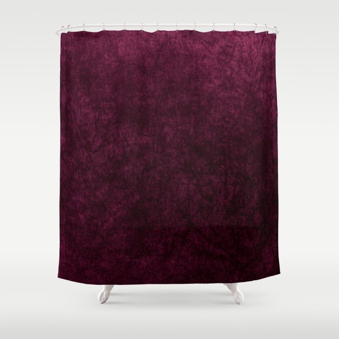 Burgundy Velvet Shower Curtain