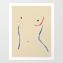 Beautiful shape of boobs Art Print by Little Dean
