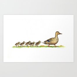 Ducks in a Row Art Print